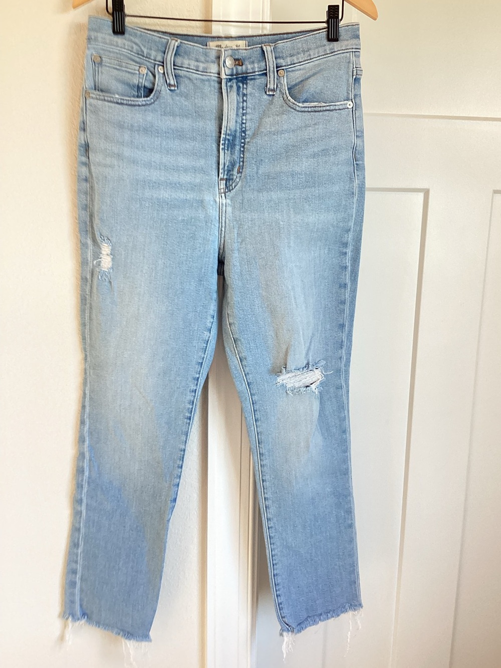 Madewell Perfect Vintage Jean High Rise Distressed Light Blue Denim 29 - Picture 2 of 12